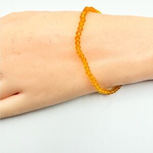 Vibrant Orange Beaded Bracelet